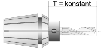 Distanzring aus Stahl auf Fr�ser montiert